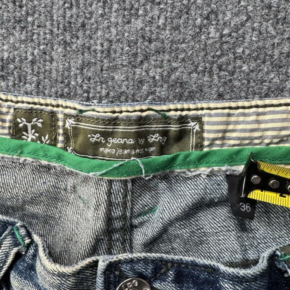 Rare Y2K Vintage LRG Double Sided Embroidered Jeans Grass Roots Men’s Size 36x32 - Picture 9 of 12